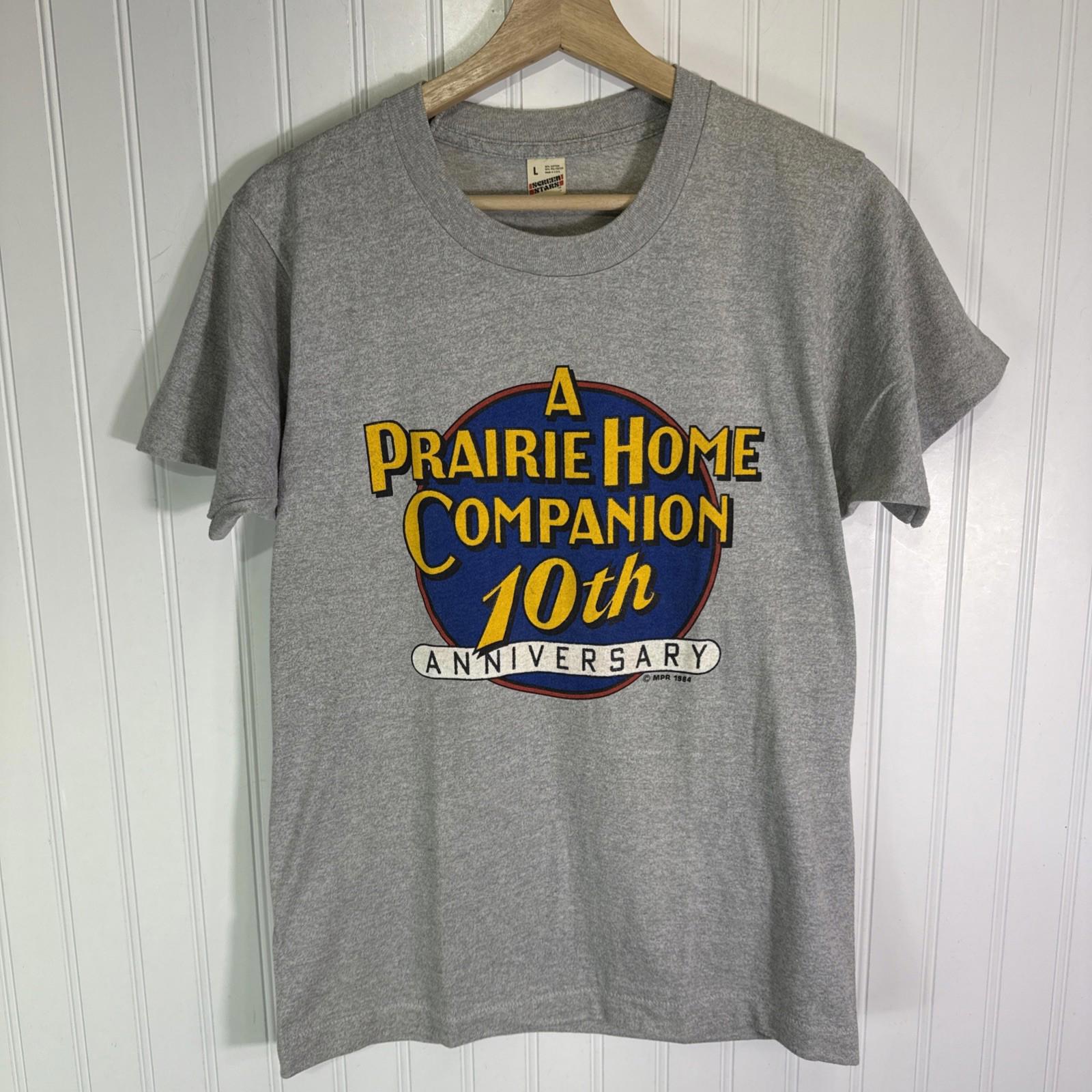 Vintage 1984 Prairie Home Companion TShirt Grey 10th Anniversary Single Stitch